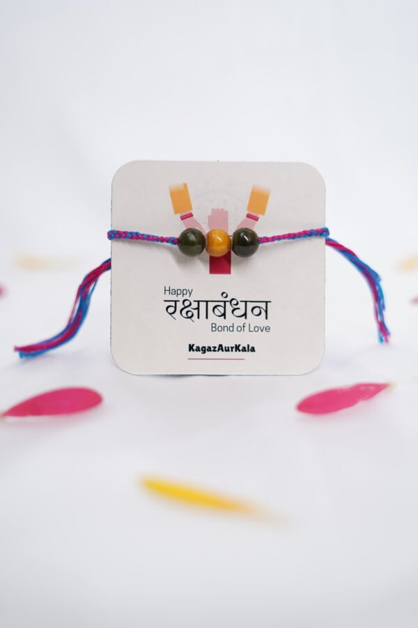 Wooden Lacquered Beads Rakhi