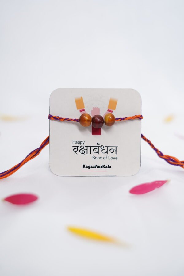 Wooden Lacquered Beads Rakhi