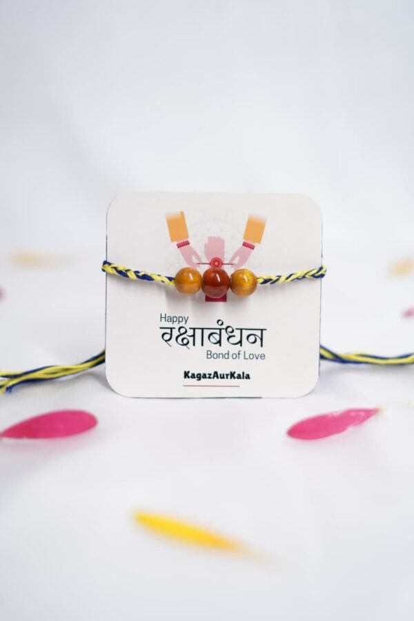 Wooden Lacquered Beads Rakhi